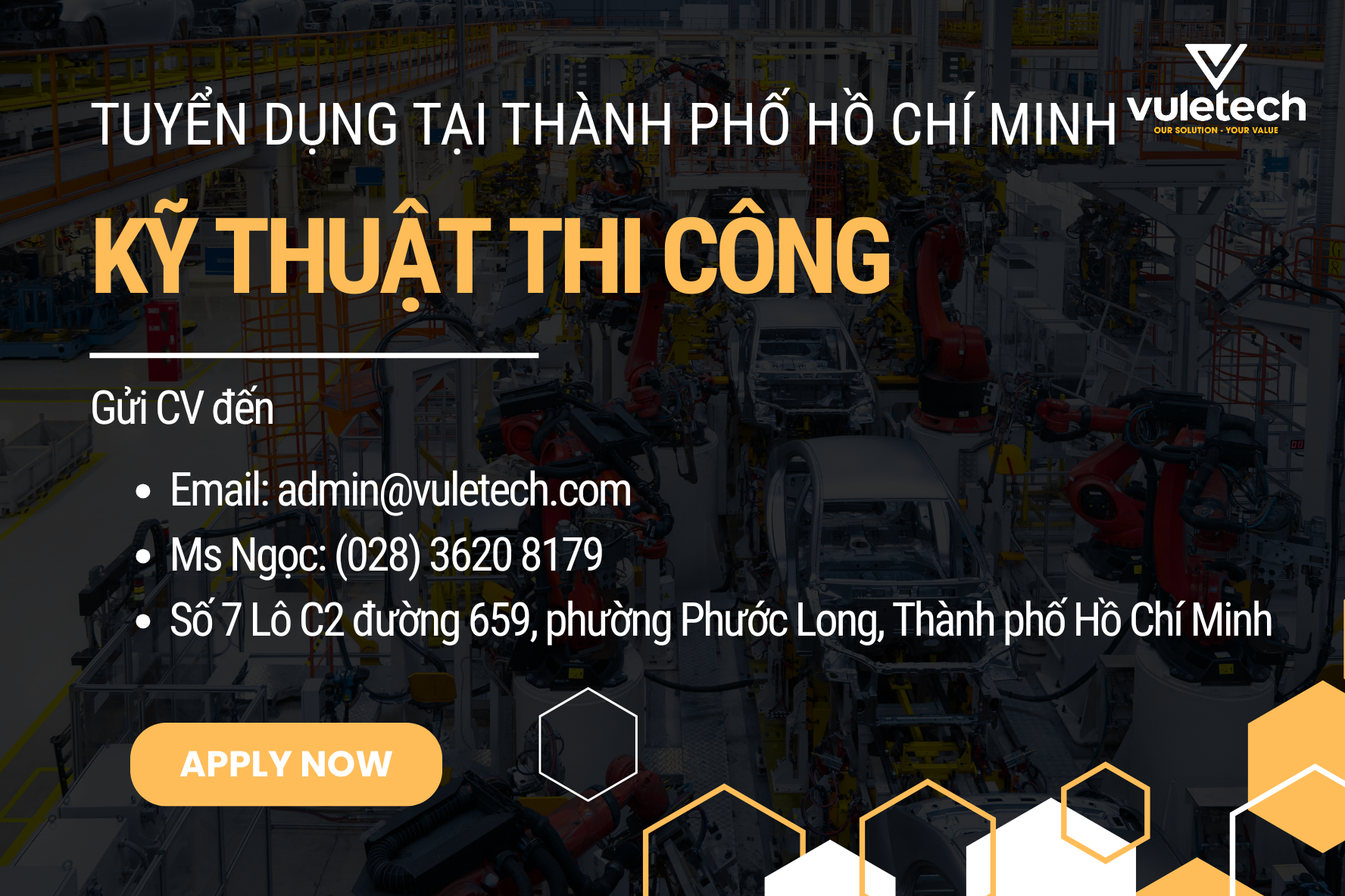 TUYỂN DỤNG KỸ THUẬT THI CÔNG