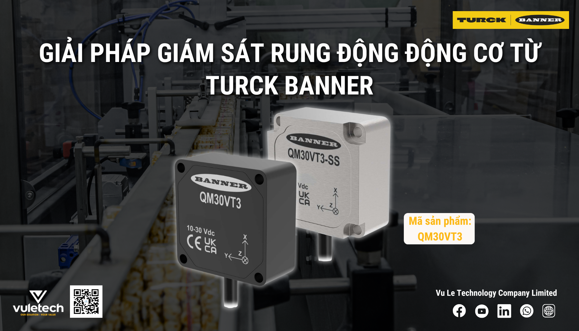 giải pháp giám sát rung động động cơ từ Turck Banner