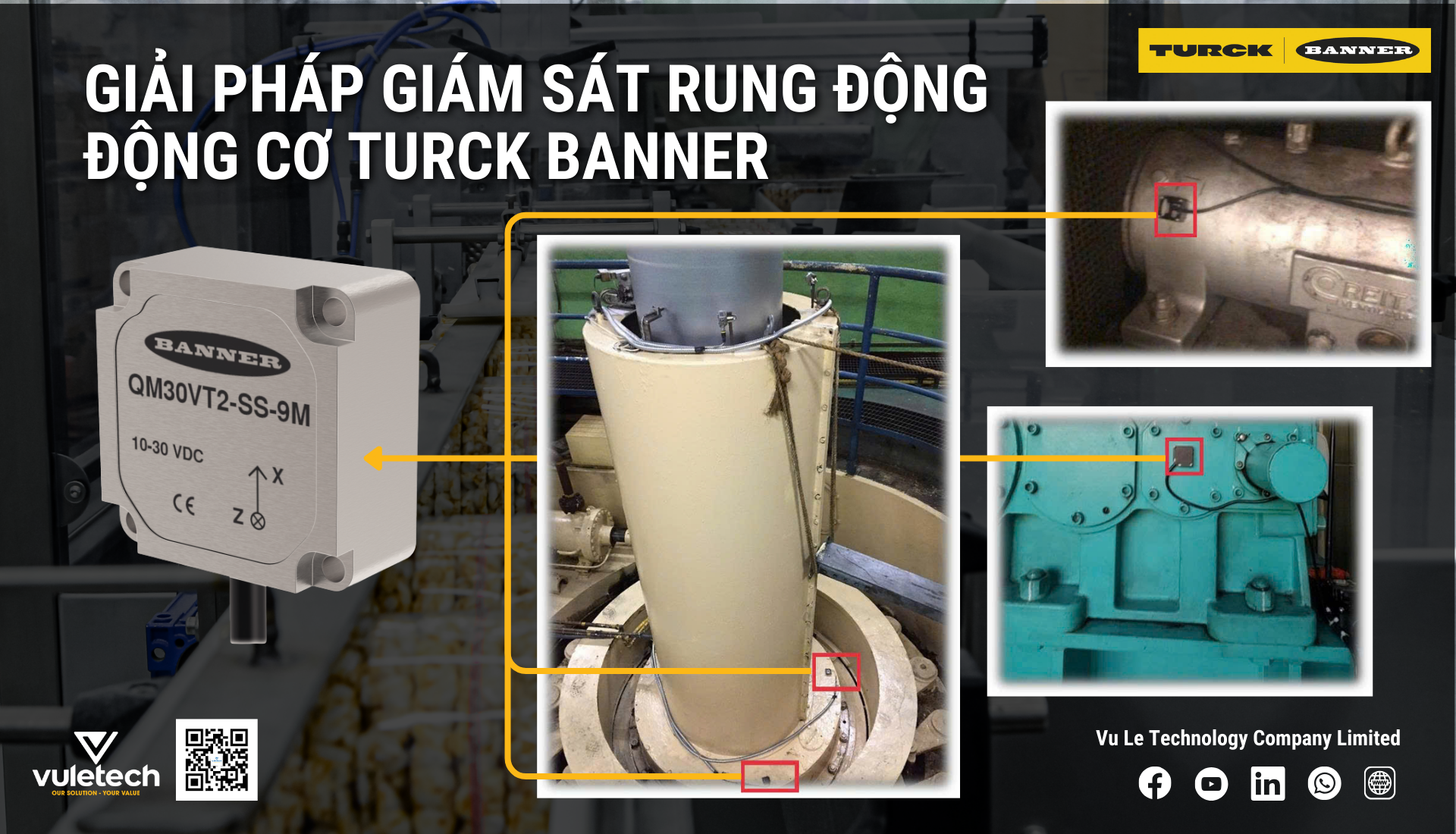 Giải pháp giám sát rung động động cơ từ Turck Banner