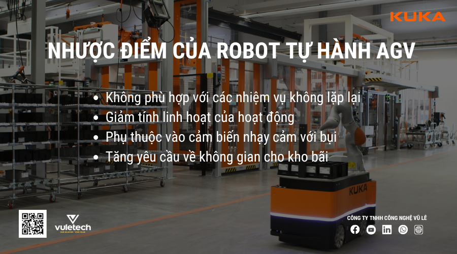 nhược điểm của Robot agv