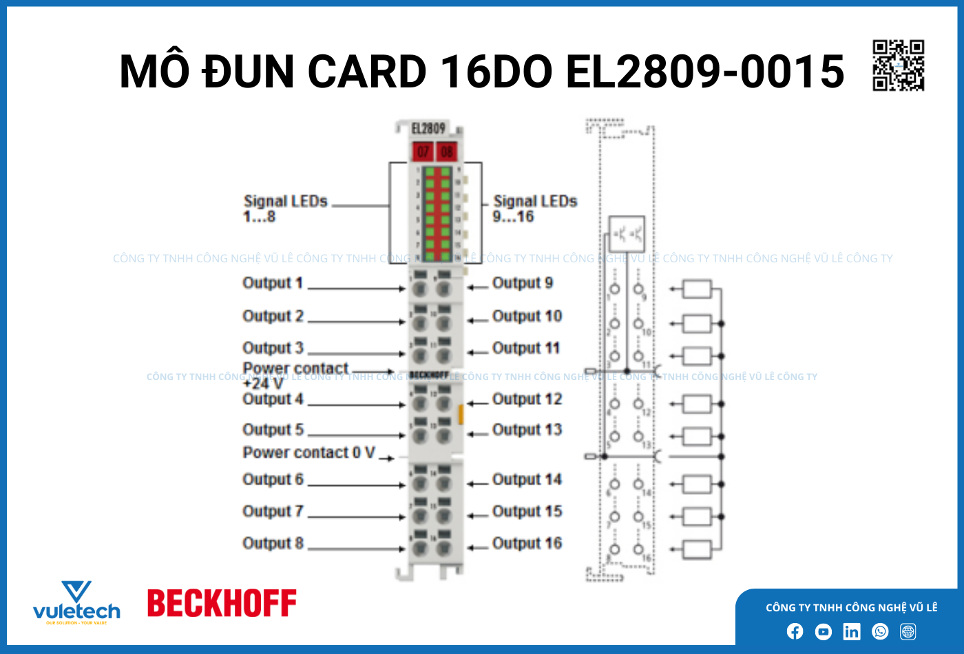 Mô đun card 16DO EL2809-0015