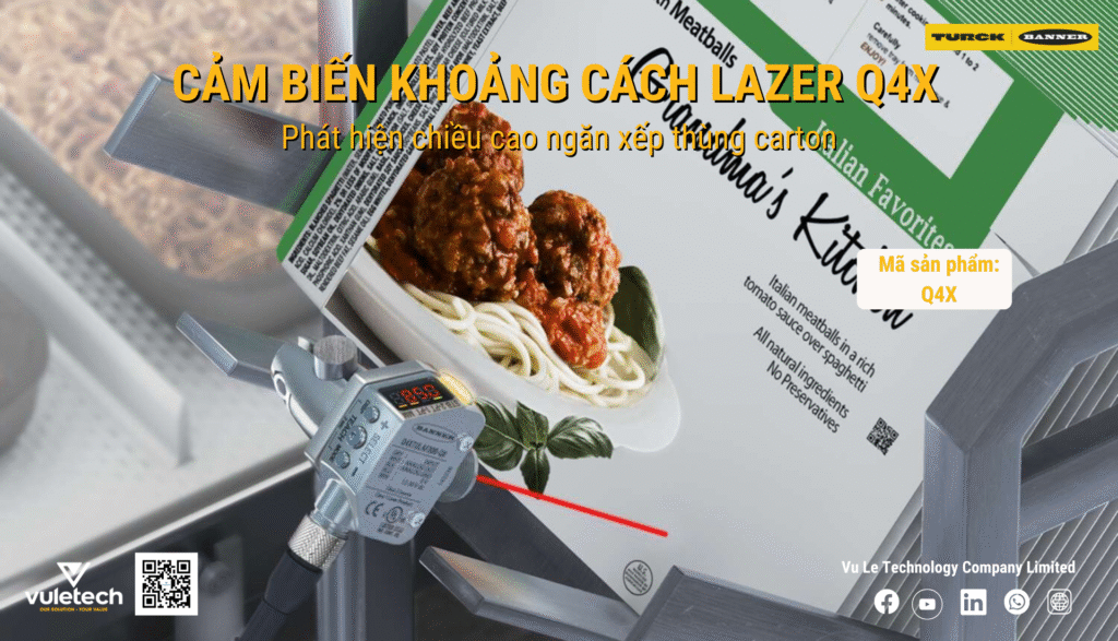 cảm biến khoảng cách Lazer Q4X turck banner 