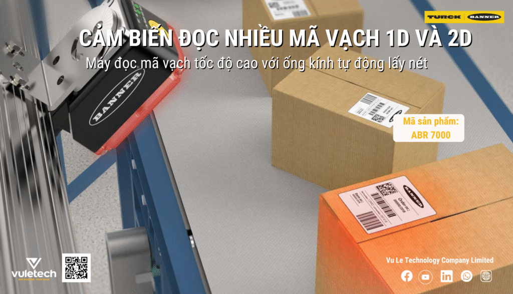 Cảm biến dọc nhiều mã vạch 1D và 2D