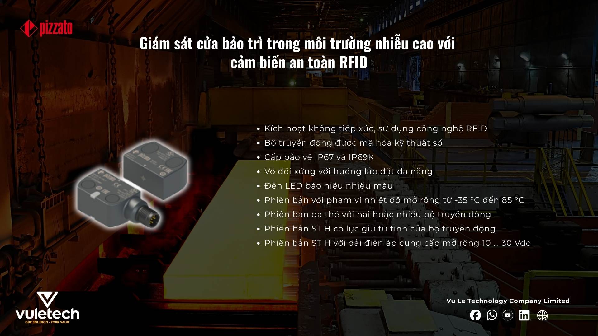 Giám sát cửa bảo trì trong môi trường nhiễu cao với cảm biến an toàn RFID