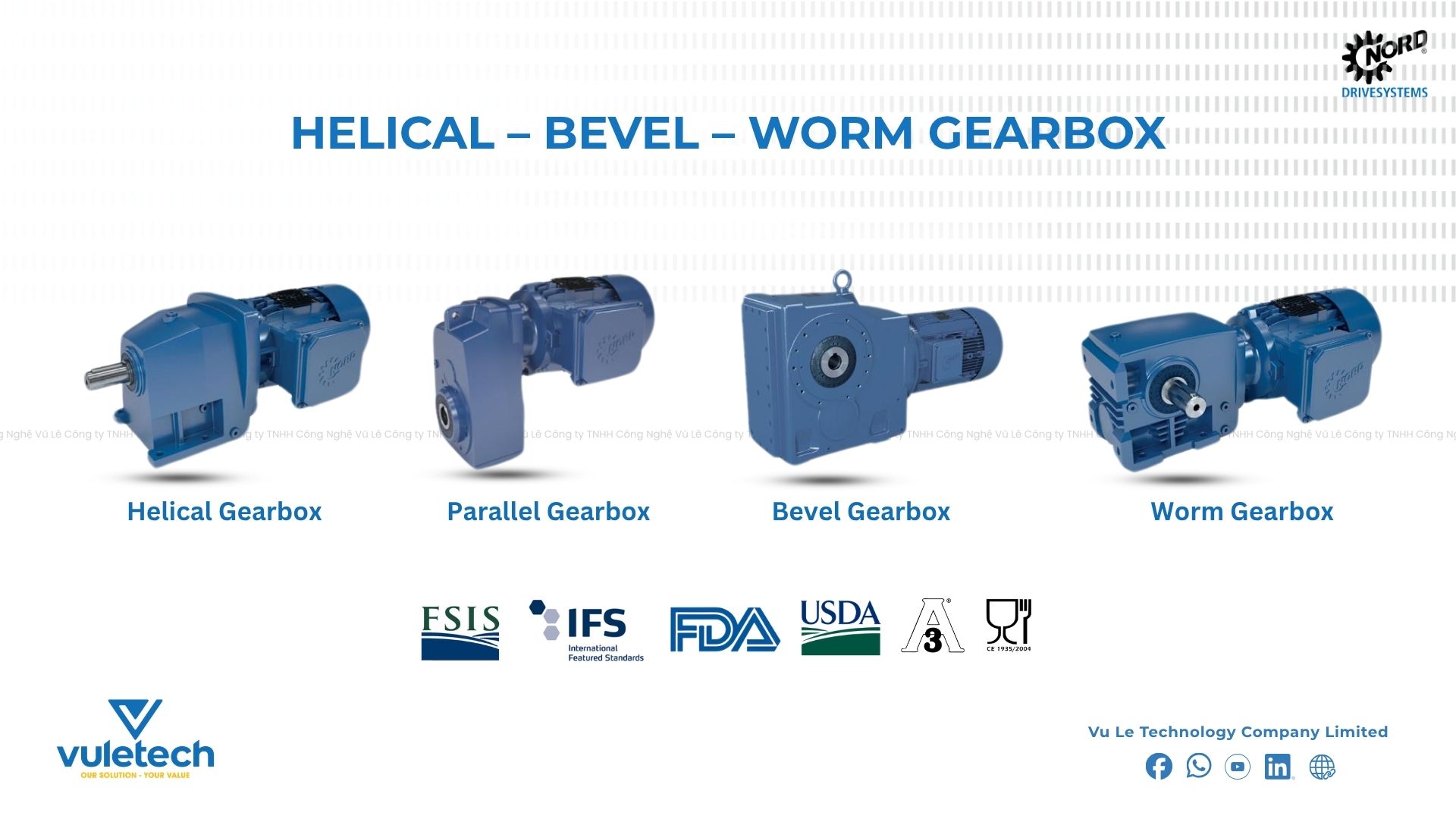 Helical – Bevel – Worm Gearbox