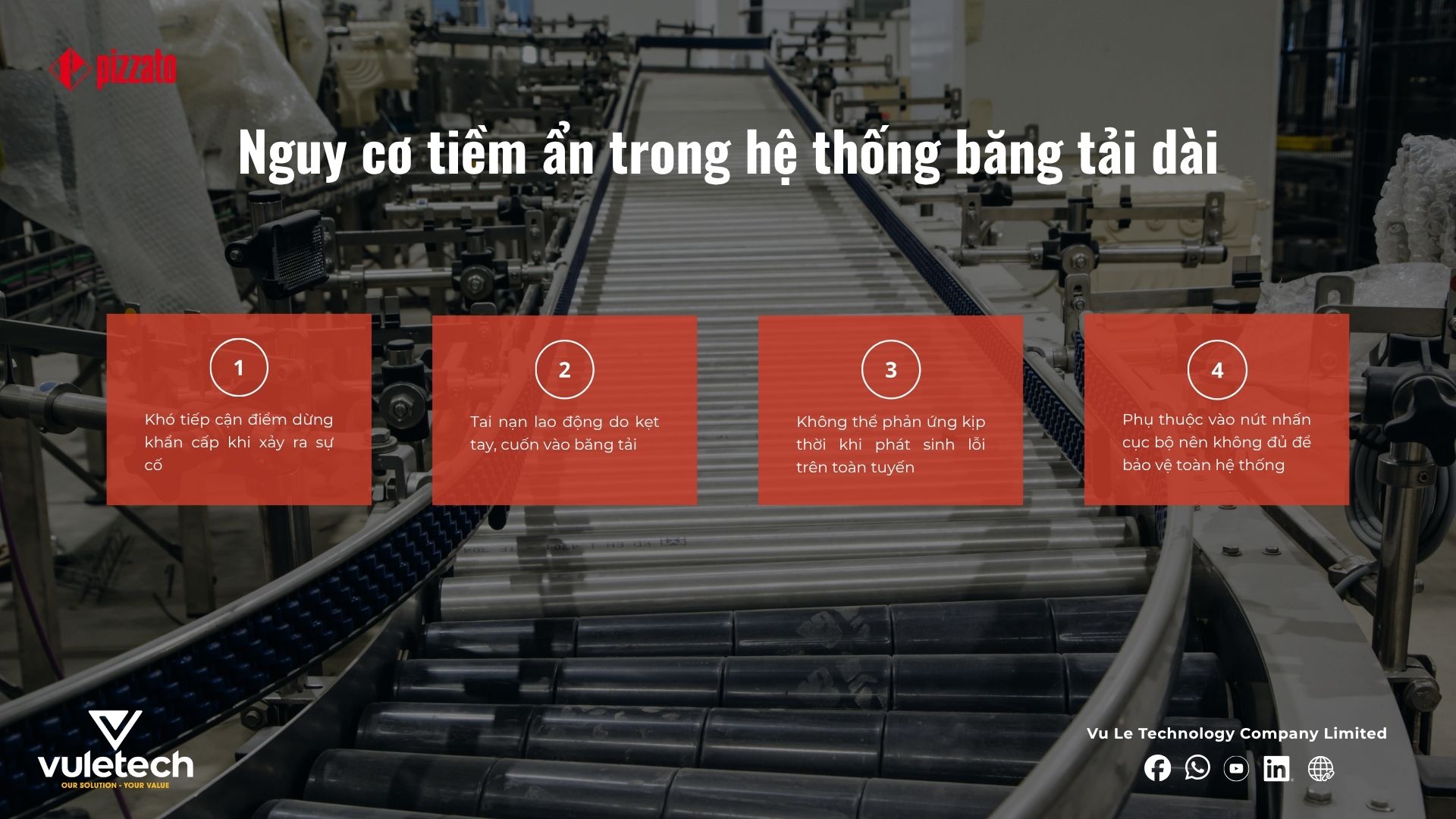 Nguy cơ tiềm ẩn trong hệ thống băng tải dài