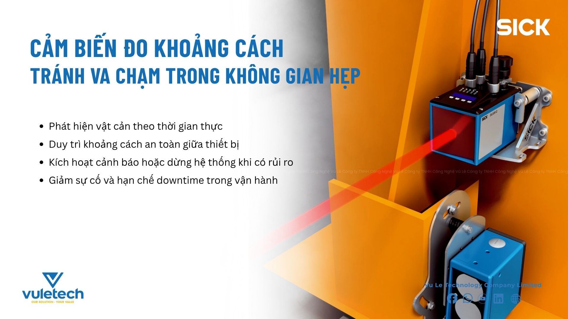 Cảm biến đo khoảng cách tránh va chạm trong không gian hẹp 