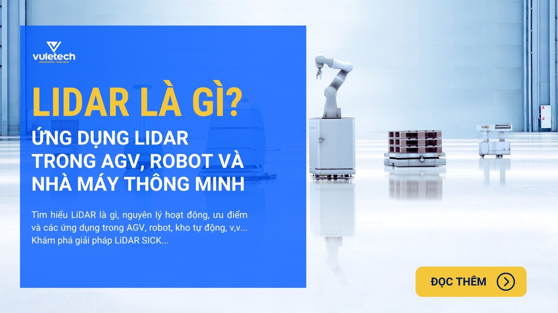 LiDAR là gì? Ứng dụng LiDAR trong AGV, Robot và Nhà máy thông minh