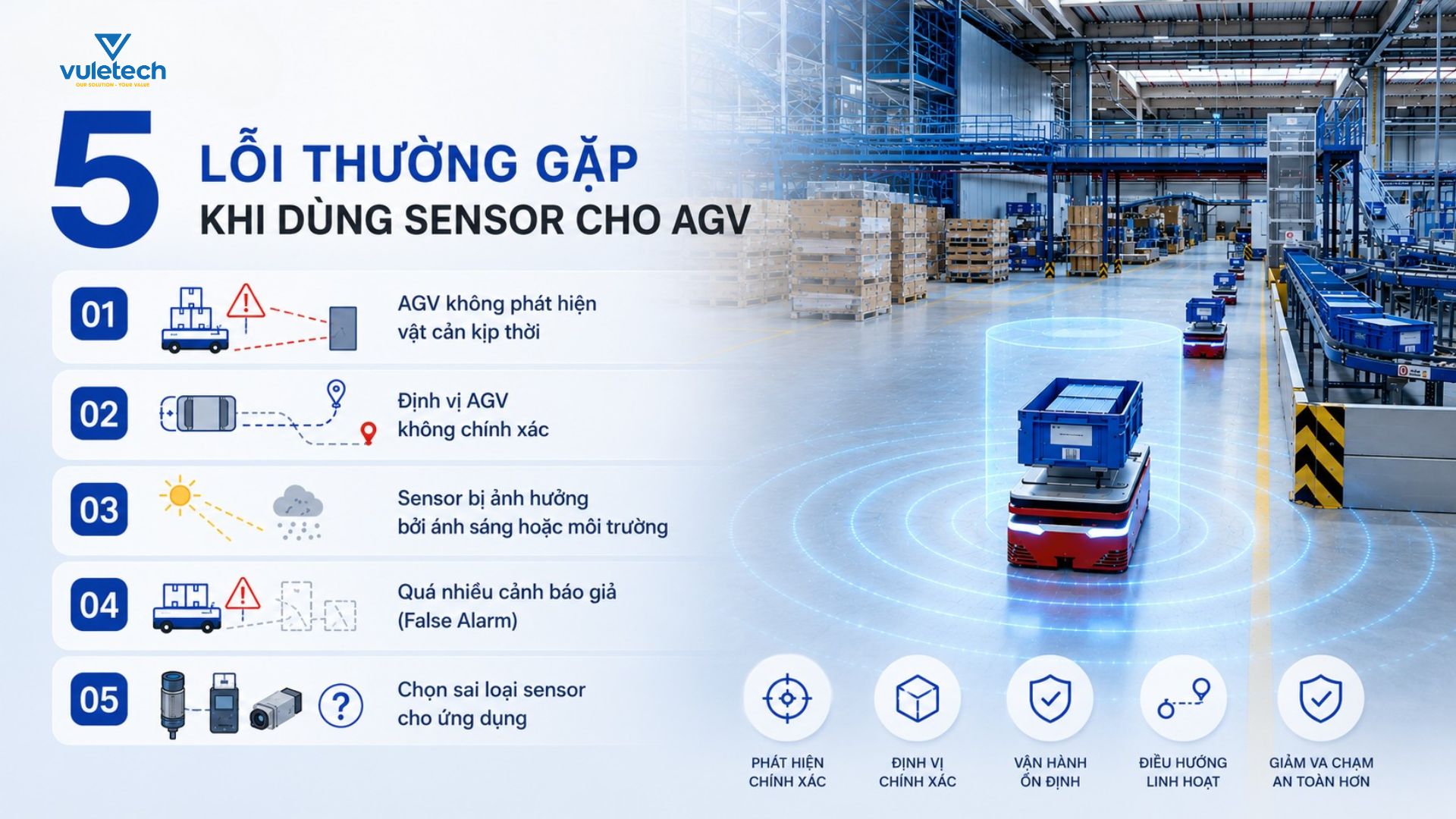 5 lỗi thường gặp khi dùng sensor cho AGV